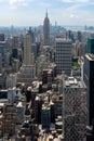 New York - South Manhattan Panorama from Top of the Rock Royalty Free Stock Photo