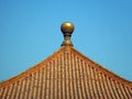 Roof detail, Forbidden City, Beijing Royalty Free Stock Photo