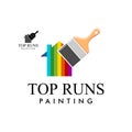 Top runs painting illustration vector Royalty Free Stock Photo