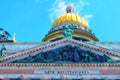 A top of Saint isaac`s cathedral with the sky in Saint Petersburg Royalty Free Stock Photo