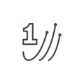 Top search promotion line outline icon