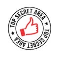 Top Secret Area rubber stamp