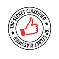 Top Secret Classified rubber stamp Royalty Free Stock Photo