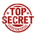 Top secret confidential grunge stamp