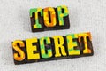 Top secret military confidential information classified security document