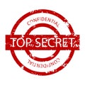 Top secret confidential rubber stamp Royalty Free Stock Photo