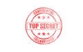 TOP SECRET, confidential stamp isolated on white background