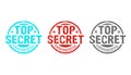 Top secret confidential stamp and stamping Royalty Free Stock Photo