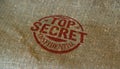Top secret confidential stamp and stamping