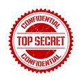 Top secret confidential vector illustration stamp