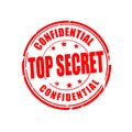 Top secret, confidential vector stamp