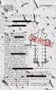 Top secret document, declassified, confidential information, secret text. Non-public information Royalty Free Stock Photo