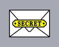Top secret document icon in envelope