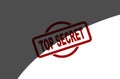 Top Secret Half Covered Ink Stamp Royalty Free Stock Photo