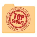 Top secret icon, cartoon style Royalty Free Stock Photo