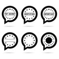 top secret icon in speech bubble illustration Royalty Free Stock Photo