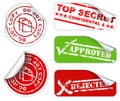 Top secret labels and stickers Royalty Free Stock Photo