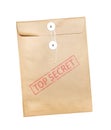 Top Secret package isolated over a white background. Royalty Free Stock Photo