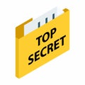 Top secret package isometric 3d icon Royalty Free Stock Photo