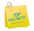 top secret post message illustration design Royalty Free Stock Photo