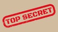 top secret red grunge stamp vector illustration. Royalty Free Stock Photo