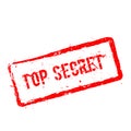 Top Secret red rubber stamp isolated on white. Royalty Free Stock Photo