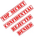 Top Secret & Rejected Stamps