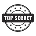 Top Secret round grunge textured vector stamp Royalty Free Stock Photo