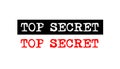 top secret rubber stamp badge with typewriter set text logo design Royalty Free Stock Photo