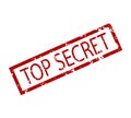 Top secret rubber stamp isolated Royalty Free Stock Photo