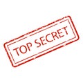 Top secret rubber stamp seal, confidential documents and classified information, secrecy and private files Royalty Free Stock Photo