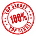 Top secret rubber vector stamp Royalty Free Stock Photo