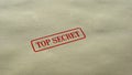 Top Secret seal stamped on blank paper background, restricted access, closed Royalty Free Stock Photo