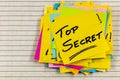 Top secret security classified private confidential information access Royalty Free Stock Photo