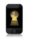 Top secret on smartphone screen Royalty Free Stock Photo