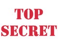 Top Secret is spelled in stencil type