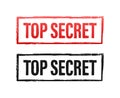 Top secret stamp on white background. Vector stock illustration. Royalty Free Stock Photo