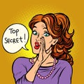 Top secret. women gossip rumor Royalty Free Stock Photo