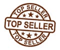 Top sellers stamp means Blockbuster or smash it - 3d illustration