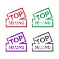 Top Selling colorful rubber stamp vector template design