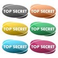 Top seret colorful glossy web icons set Royalty Free Stock Photo