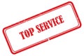 top service stamp on white Royalty Free Stock Photo