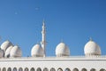 Two helicopters patrooling above Sheikh Zayed Mosque