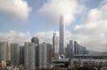 Top of Shenzhen Pingan Financial center in cloud Royalty Free Stock Photo