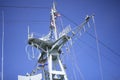 The top of the ship against the blue sky Royalty Free Stock Photo