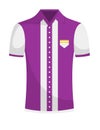 Top or shirt of bowling staff uniform, vector