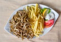 Cackerel fish plate mediterranean cuisine Royalty Free Stock Photo