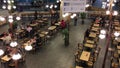 Top shot of food court at YVR airport with 4k resolution