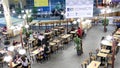 Top shot of food court at YVR airport