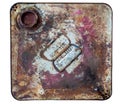 The top side of rusty old bucket Royalty Free Stock Photo